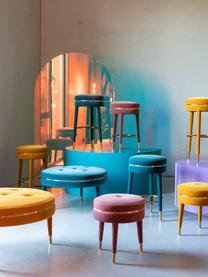 Tabouret de bar en velours I Am Not A Macaron, Bleu