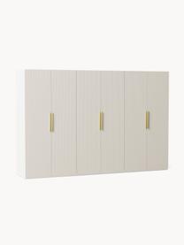 Armario modular Simone, 6 puertas (300 cm), diferentes variantes, Estructura: tablero aglomerado revest, Madera, beige claro, Interior Classic (An 300 x Al 236 cm)