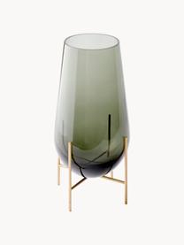 Vase à poser au sol soufflé bouche Échasse, tailles variées, Vert olive, transparent, Ø 22 x haut. 44 cm