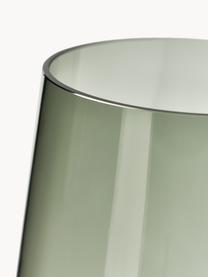 Mondgeblazen vloervaas Échasse, verschillende formaten, Frame: messing, Vaas: mondgeblazen glas, Olijfgroen, transparant, Ø 22 x H 44 cm