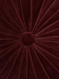 Okrągła poduszka  z aksamitu z wypełnieniem Kanan, Tapicerka: 100% aksamit bawełniany, Wiśniowy, Ø 40 cm