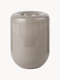 Vase en verre soufflé Opal, haut. 20 cm, Verre, soufflé bouche, Grège, Ø 14 x haut. 20 cm