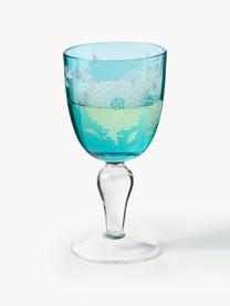Wijnglazen Peony, set van 6, Glas, Meerkleurig, Ø 9 x H 17 cm, 250 ml