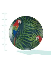 Vajilla Parrot Jungle, 6 comensales (18 pzas.), Porcelana, Multicolor, Set de diferentes tamaños