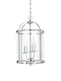 Petite suspension en verre Budgie, Chrome, transparent