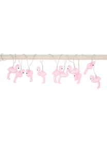 LED-Lichterkette Flamingo, 230 cm, 10 Lampions, Lampions: Kunststoff, Rosa, L 230 cm