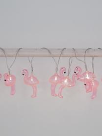 LED lichtslinger Flamingo, 230 cm, 10 lampions, Lampions: kunststof, Roze, L 230 cm