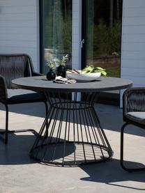 Table de jardin ronde en spraystone Tropea, Ø 110 cm, Noir, Ø 110 x haut. 75 cm