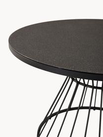 Table de jardin ronde en spraystone Tropea, Ø 110 cm, Noir, Ø 110 x haut. 75 cm