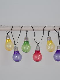 Solar LED-Lichterkette Glow, 150 cm, Lampions: Kunststoff, Schwarz, Bunt, L 150 cm