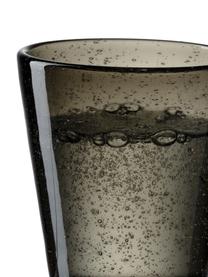 Waterglazen Burano met luchtholten, 6 stuks, Glas, Donkergrijs, Ø 9 x H 19 cm, 330 ml