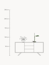 Lampa biurkowa Funiculí, Stelaż: żelazo powlekane, guma, Ciemny zielony, błyszczący, S 20 x G 36 cm