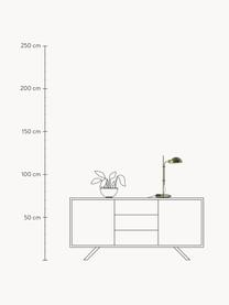 Große Schreibtischlampe Funiculí mit verstellbarem Lampenschirm, Lampenschirm: Aluminium, beschichtet, Dunkelgrün, glänzend, B 20 x T 36 cm