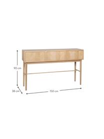 Drevený konzolový stolík Herringbone, Drevo, Š 150 x H 90 cm