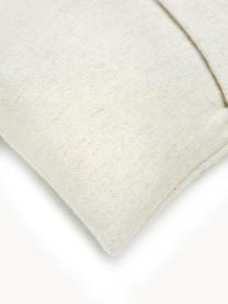 Funda de cojín de agodón Nova, Tapizado: 85% algodón, 8% viscosa, , Blanco crema, negro, An 50 x L 50 cm