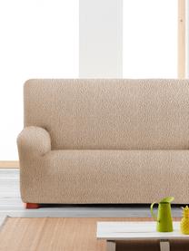 Pokrowiec na sofę Roc, 55% poliester, 35% bawełna, 10% elastomer, Beżowy, S 260 x W 120 cm