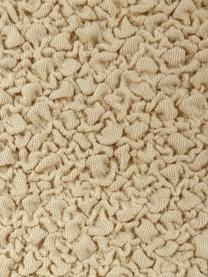 Housse de canapé Roc, 55 % polyester, 35 % coton, 10 % élastomère, Beige, larg. 260 x haut. 120 cm