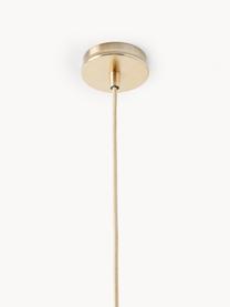 Lámpara de techo Twice, Pantalla: vidrio, Estructura: metal recubierto, Cable: cubierto en tela, Blanco, dorado, An 47 x Al 70 cm