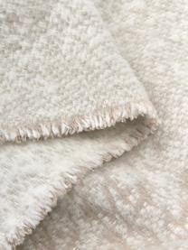 Baumwolldecke Deco mit Farbverlauf in Creme/Beige, 85% Baumwolle, 15% Polyacryl, Cremeweiß, Beige, 130 x 200 cm