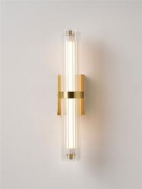 Aplique LED Mirabella, Pantalla: vidrio, Estructura: metal recubierto, Transparente, dorado, An 8 x Al 38 cm