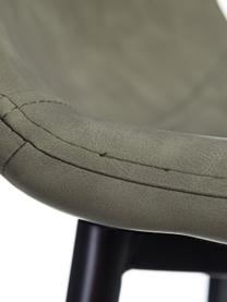 Silla tapizada en cuero sintético Gina, Tapizado: cuero sintético (poliuret, Patas: metal, Gris, negro, An 44 x F 44 cm