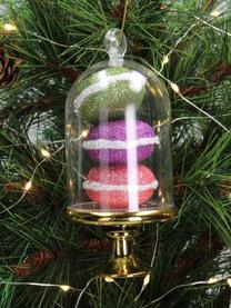 Décoration de sapin de Noël Macaron, Verre acrylique, Couleur dorée, multicolore, Ø 6 x haut. 13 cm