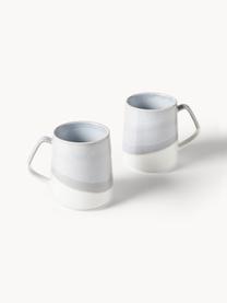 Set 16 stoviglie per colazione con motivo astratto Ilan, 4 persone, Porcellana, Grigio, bianco, 4 persone (16 pz)