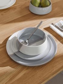 Set 16 stoviglie per colazione con motivo astratto Ilan, 4 persone, Porcellana, Grigio, bianco, 4 persone (16 pz)