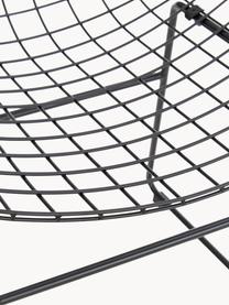 Metalen stoel Wire, Gepoedercoat metaal, Zwart, B 47 x D 54 cm