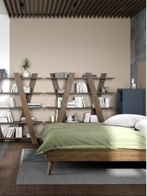 Libreria in aspetto legno Blow, Coperchio: Pannello di fibra a media, Albero di noce, Larg. 156 x Alt. 160 cm
