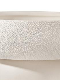 Coupe décorative grès cérame à structure perlée Perla, Grès cérame avec émail perlé, Blanc crème, Ø 20 x haut. 10 cm