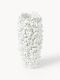 Design-Vase Coral, H 25 cm, Vase: Polyresin, Weiss, Ø 12 x H 25 cm