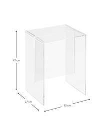 Design Beistelltisch Max-Beam, Durchfärbtes, transparentes Polypropylen, Transparent, B 33 x H 47 cm