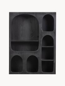 Estante de pared de madera de pino Barney, Madera de pino pintado, Negro, An 60 x Al 80 cm