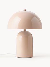 Kleine Retro-Tischlampe Walter, Peach, glänzend, Ø 25 x H 34 cm