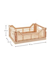 Caisse pliable de taille moyenne Milk Tea, empilable, Beige