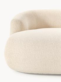 Poltroncina in bouclé Sofia, Rivestimento: bouclé (100 % poliestere), Struttura: legno di abete rosso, cer, Piedini: plastica, Bouclé bianco crema, Larg. 140 x Prof. 140 cm