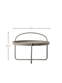 Table basse plateau brun Melbury, Acier, revêtement par poudre, Brun clair, Ø 65 x haut. 50 cm