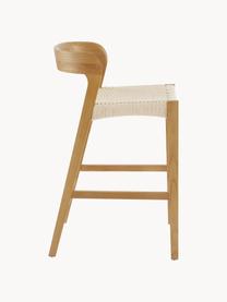 Tabouret de bar Vikdalen, Beige clair, bois d'orme, larg. 45 x haut. 87 cm