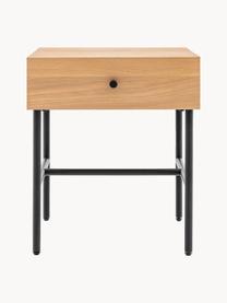 Noční stolek Ashdown, Dřevo, černá, Š 40 cm, V 50 cm