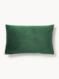 Poszewka na poduszkę z aksamitu Lola, Aksamit (100% poliester), Ciemny zielony, S 30 x D 50 cm