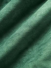 Housse de coussin en velours vert foncé Lola, Velours (100 % polyester), Vert foncé, larg. 30 x long. 50 cm