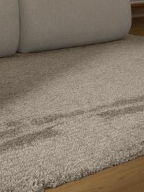 Flauschiger Melange Hochflor-Teppich Marsha, Flor: 100 % Polyester, Beige, B 80 x L 150 cm (Größe XS)