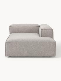 Modulo angolare chaise longue in bouclé Lennon, Rivestimento: bouclé (100% poliestere) , Struttura: legno di pino massiccio, , Piedini: plastica Questo prodotto , Bouclé taupe, Larg. 119 x Prof. 180 cm, angolo a sinistra