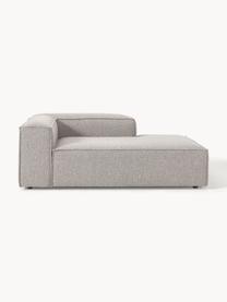 Modulo angolare chaise longue in bouclé Lennon, Rivestimento: bouclé (100% poliestere) , Struttura: legno di pino massiccio, , Piedini: plastica Questo prodotto , Bouclé taupe, Larg. 119 x Prof. 180 cm, angolo a sinistra