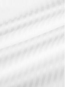 Parure copripiumino in raso di cotone a righe Stella, Tessuto: raso Densità del filo 250, Bianco, 255 x 200 cm, 3 pz