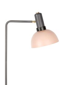 Leeslamp Charlie van metaal, Lampenkap: gecoat metaal, Lampvoet: gecoat metaal, Grijs, roze, D 54 x H 158 cm