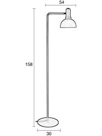 Leselampe Charlie aus Metall, Lampenschirm: Metall, beschichtet, Grau, Rosa, T 54 x H 158 cm