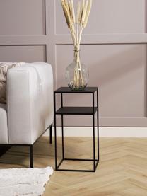 Stolik pomocniczy z metalu Tensio, Metal malowany proszkowo, Czarny, S 30 x G 30 cm
