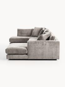 Narożna sofa modułowa Tribeca, Tapicerka: 100% poliester Dzięki tka, Stelaż: drewno bukowe, drewno sos, Nogi: drewno sosnowe Ten produk, Taupe tkanina, S 356 x G 192 cm, lewostronna